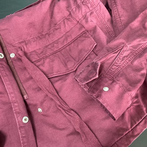 LOFT Burgundy Sateen Utility Jacket - Picture 6 of 8